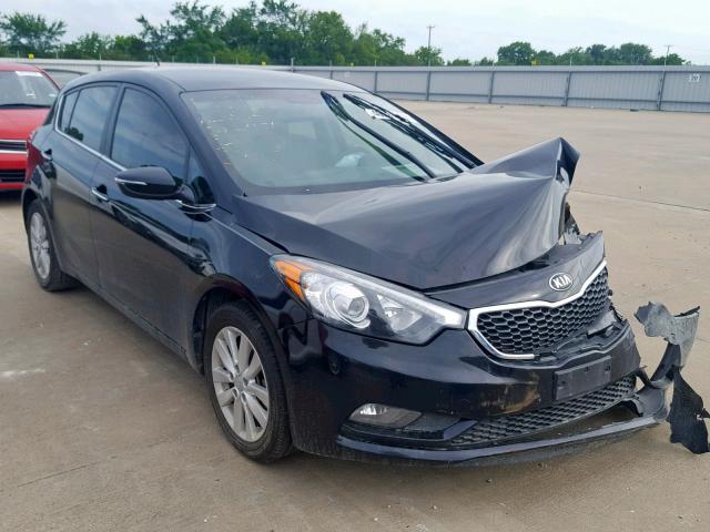 KNAFX5A82E5233425 - 2014 KIA FORTE EX BLACK photo 1