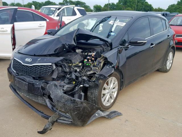 KNAFX5A82E5233425 - 2014 KIA FORTE EX BLACK photo 2