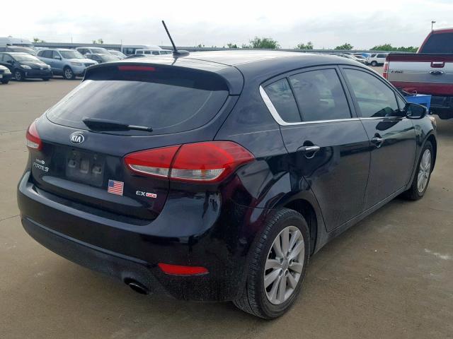 KNAFX5A82E5233425 - 2014 KIA FORTE EX BLACK photo 4