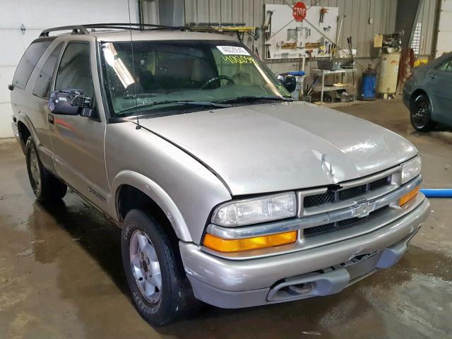 1GNCT18W9YK232784 - 2000 CHEVROLET BLAZER BEIGE photo 1