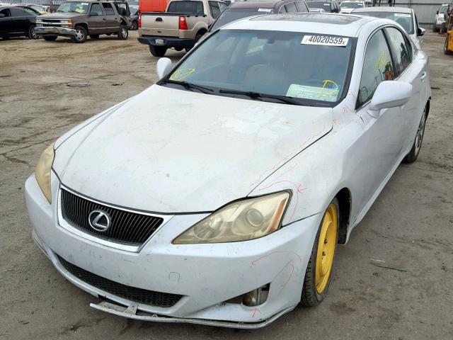 JTHBK262585060635 - 2008 LEXUS IS 250 SILVER photo 2