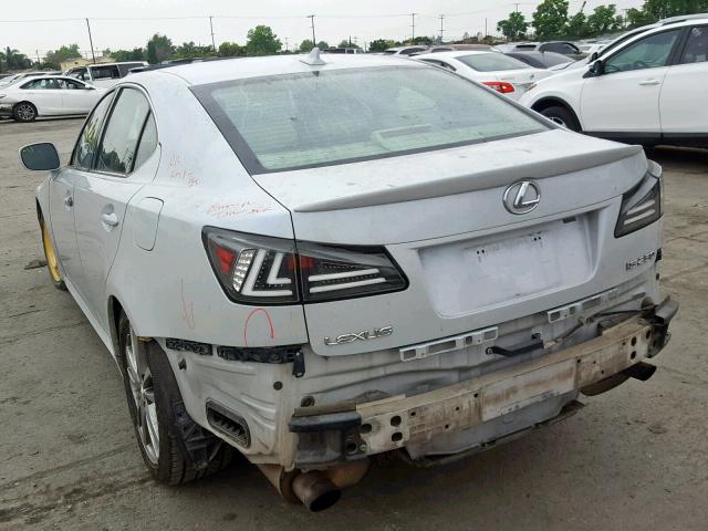 JTHBK262585060635 - 2008 LEXUS IS 250 SILVER photo 3