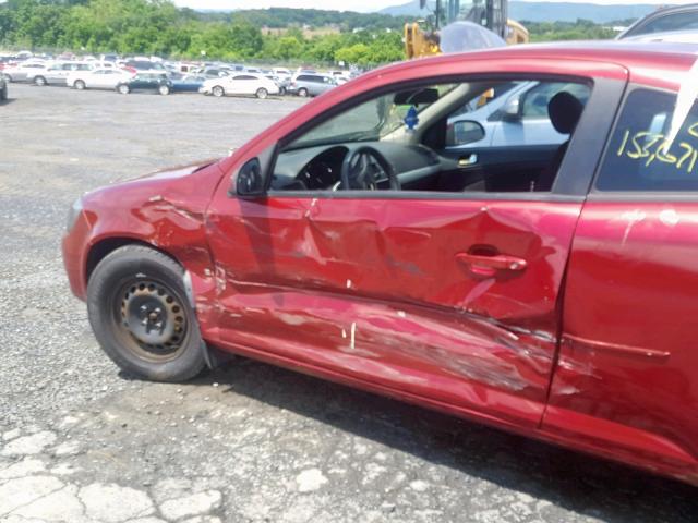 1G1AL18F387176790 - 2008 CHEVROLET COBALT LT MAROON photo 10