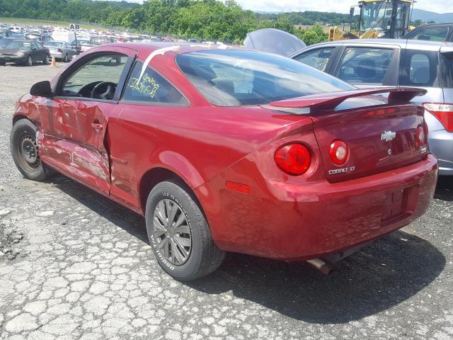 1G1AL18F387176790 - 2008 CHEVROLET COBALT LT MAROON photo 3