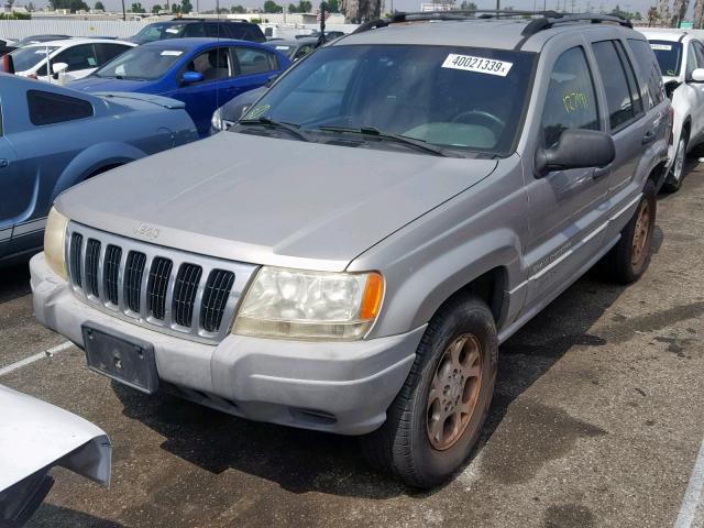 1J4GW48S4YC288796 - 2000 JEEP GRAND CHER GRAY photo 2