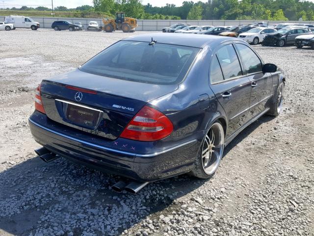 WDBUF76J24A499360 - 2004 MERCEDES-BENZ E 55 AMG BLUE photo 4