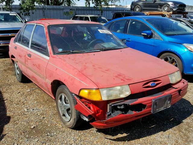 1FAPP14J3PW261719 - 1993 FORD ESCORT LX RED photo 1