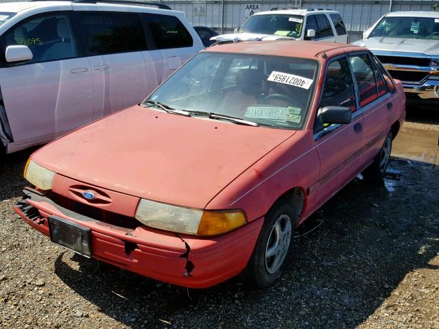 1FAPP14J3PW261719 - 1993 FORD ESCORT LX RED photo 2