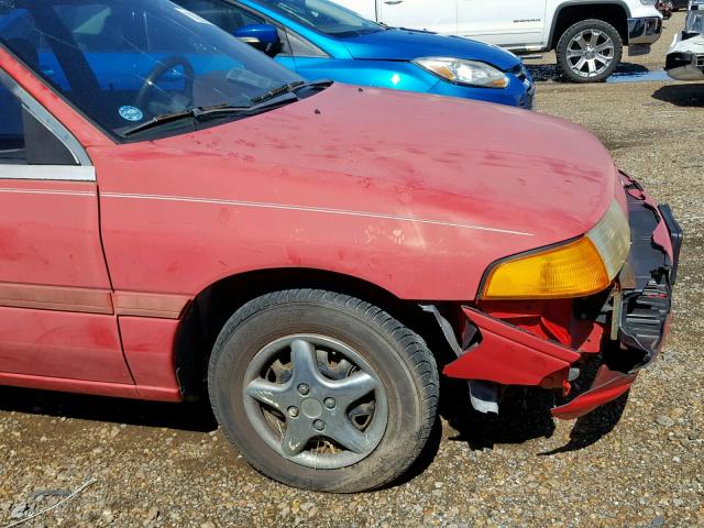 1FAPP14J3PW261719 - 1993 FORD ESCORT LX RED photo 9