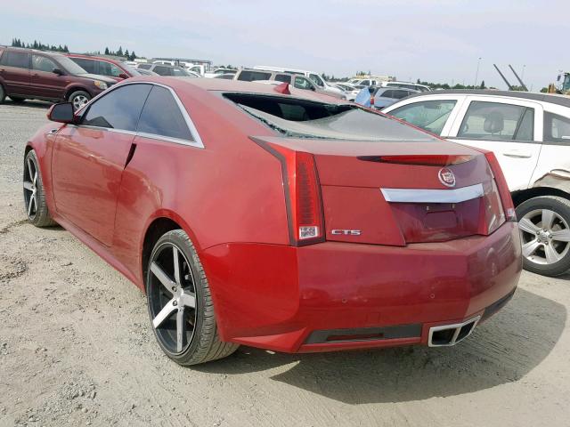 1G6DP1ED3B0167571 - 2011 CADILLAC CTS PREMIU RED photo 3