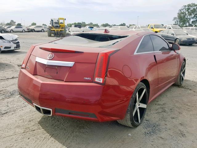 1G6DP1ED3B0167571 - 2011 CADILLAC CTS PREMIU RED photo 4