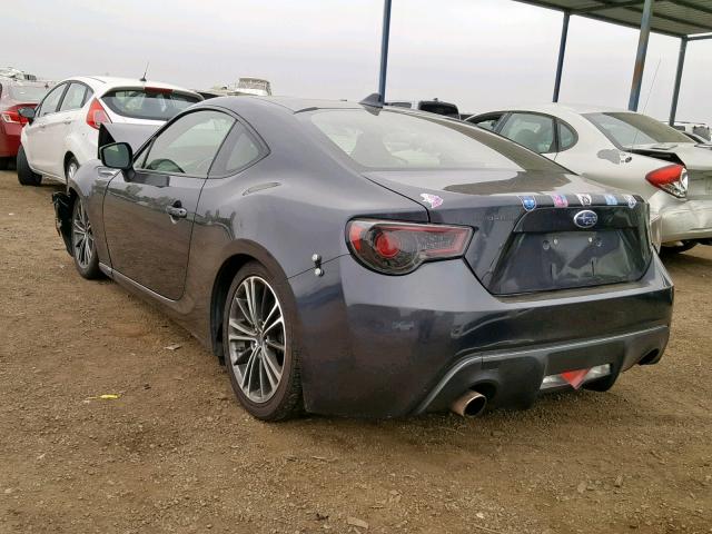 JF1ZCAC14F9600085 - 2015 SUBARU BRZ 2.0 LI GRAY photo 3