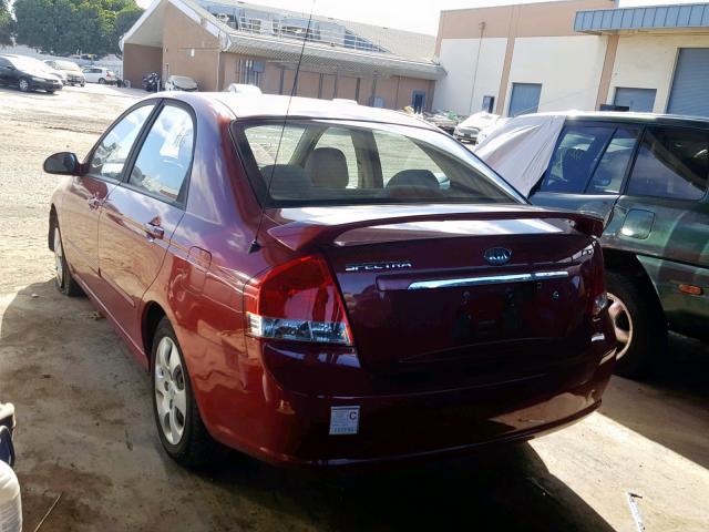 KNAFE122885578035 - 2008 KIA SPECTRA EX RED photo 3