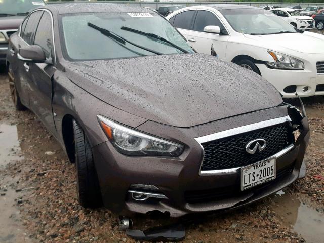 JN1BV7AP5EM688420 - 2014 INFINITI Q50 BASE BROWN photo 1