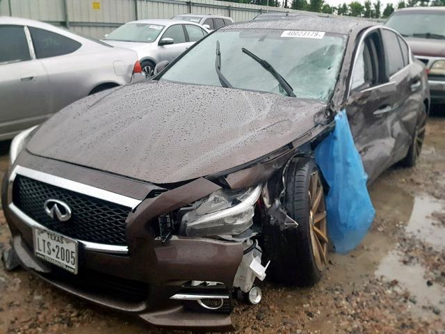 JN1BV7AP5EM688420 - 2014 INFINITI Q50 BASE BROWN photo 2