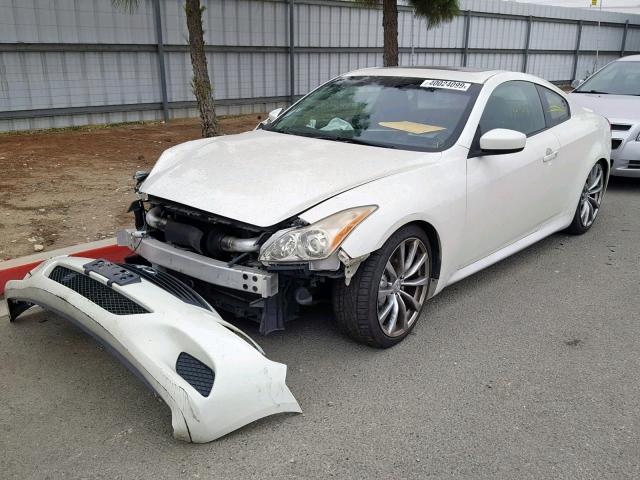 JNKCV64E98M101158 - 2008 INFINITI G37 BASE WHITE photo 2