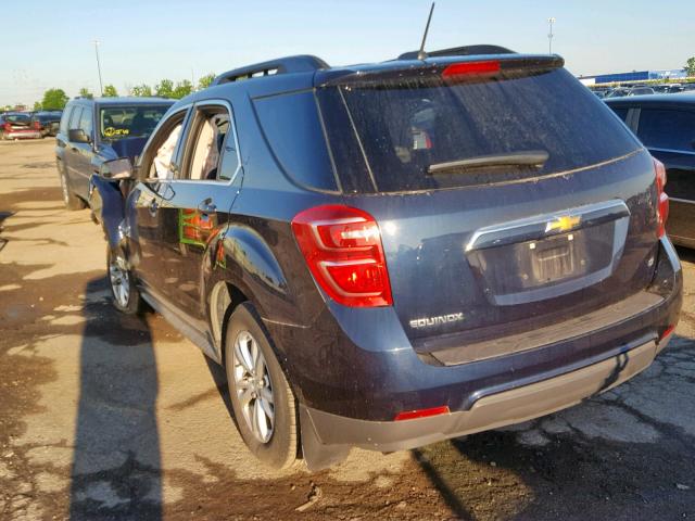 2GNALCEKXH1596815 - 2017 CHEVROLET EQUINOX LT BLUE photo 3