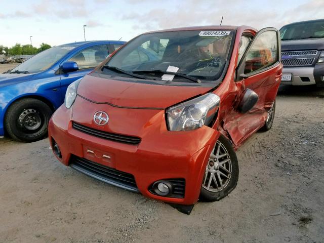 JTNJJXB05CJ018608 - 2012 TOYOTA SCION IQ ORANGE photo 2