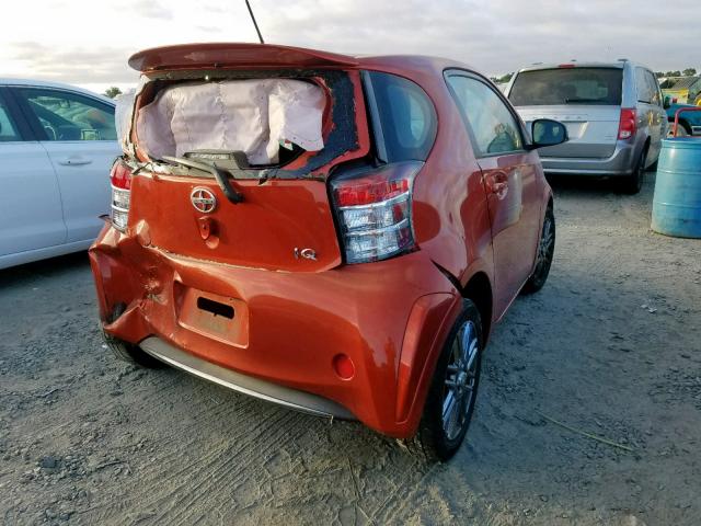 JTNJJXB05CJ018608 - 2012 TOYOTA SCION IQ ORANGE photo 4