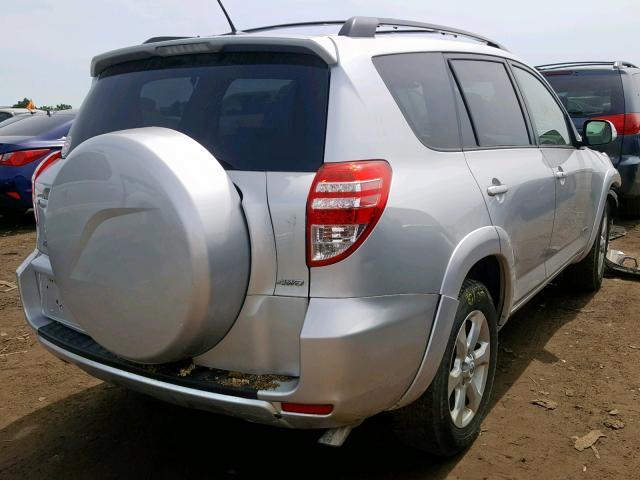 2T3DK4DV8BW052676 - 2011 TOYOTA RAV4 LIMIT SILVER photo 4