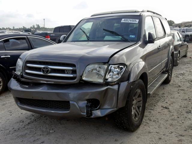 5TDZT38A04S225597 - 2004 TOYOTA SEQUOIA LI GRAY photo 2