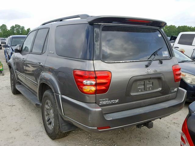 5TDZT38A04S225597 - 2004 TOYOTA SEQUOIA LI GRAY photo 3