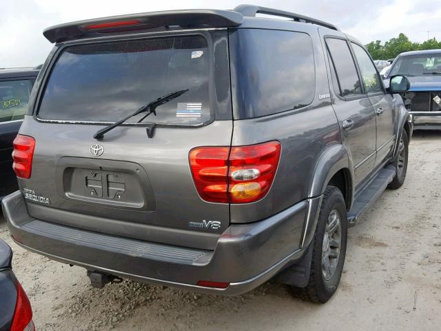 5TDZT38A04S225597 - 2004 TOYOTA SEQUOIA LI GRAY photo 4