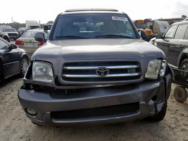 5TDZT38A04S225597 - 2004 TOYOTA SEQUOIA LI GRAY photo 9