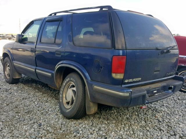 1GCDT13W4X2122378 - 1999 CHEVROLET BLAZER BLUE photo 3