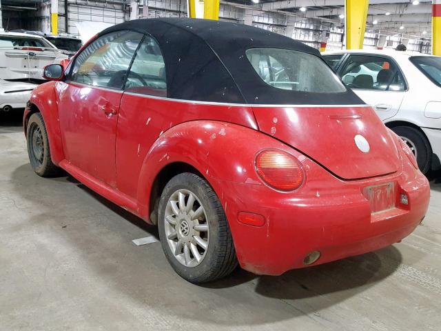 3VWCM31Y65M306483 - 2005 VOLKSWAGEN NEW BEETLE წითელი ფოტო 3