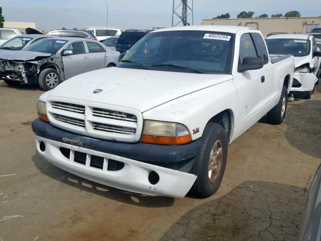 1B7GL23X4VS167659 - 1997 DODGE DAKOTA WHITE photo 2