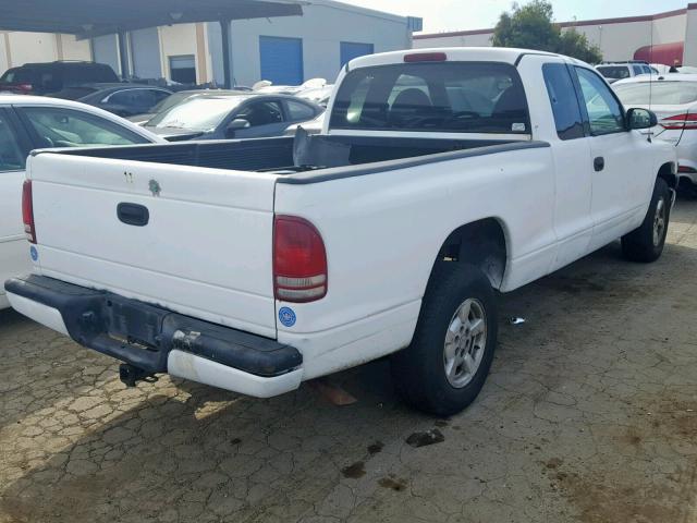 1B7GL23X4VS167659 - 1997 DODGE DAKOTA WHITE photo 4