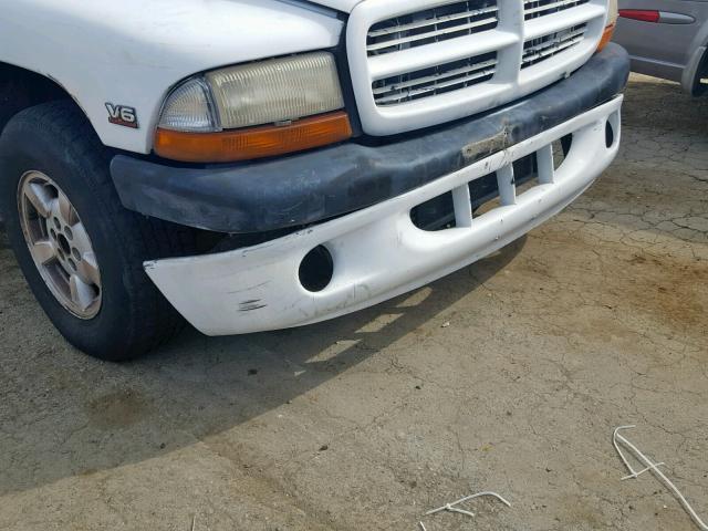 1B7GL23X4VS167659 - 1997 DODGE DAKOTA WHITE photo 9