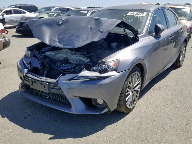 JTHBF1D23E5001287 - 2014 LEXUS IS 250 CHARCOAL photo 2