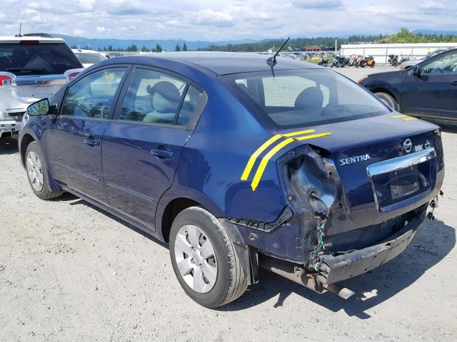 3N1AB6AP7BL710731 - 2011 NISSAN SENTRA 2.0 BLUE photo 3