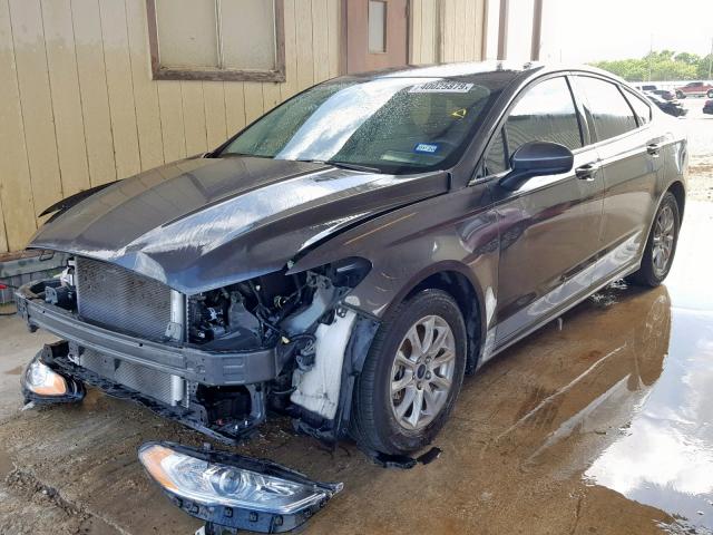 3FA6P0G73JR149955 - 2018 FORD FUSION S GRAY photo 2