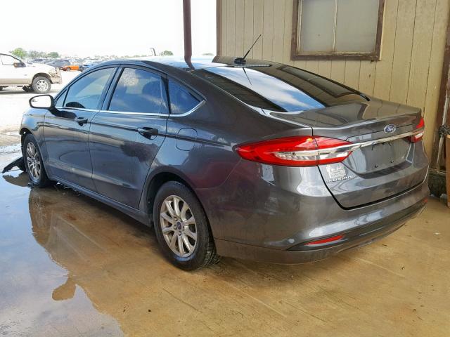 3FA6P0G73JR149955 - 2018 FORD FUSION S GRAY photo 3