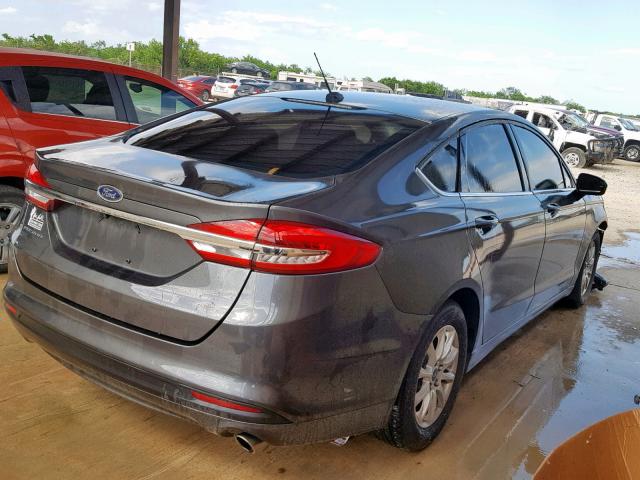 3FA6P0G73JR149955 - 2018 FORD FUSION S GRAY photo 4