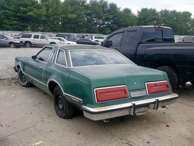 9G87H158277 - 1979 FORD THUNDERBIR GREEN photo 3