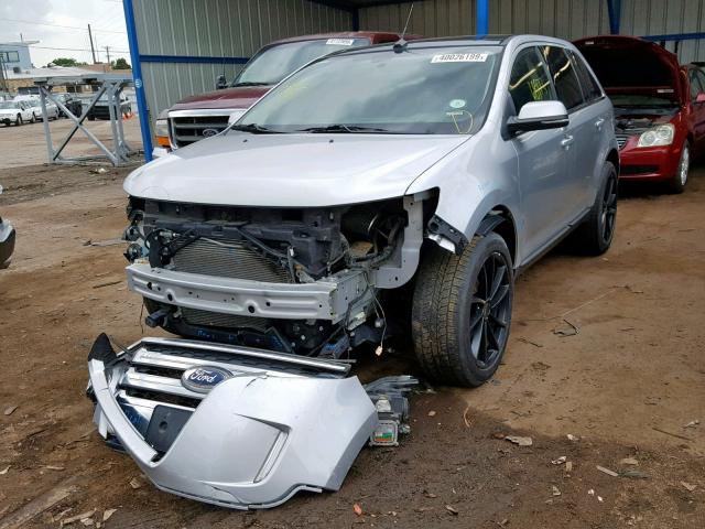 2FMDK4KC9DBE38722 - 2013 FORD EDGE LIMIT SILVER photo 2