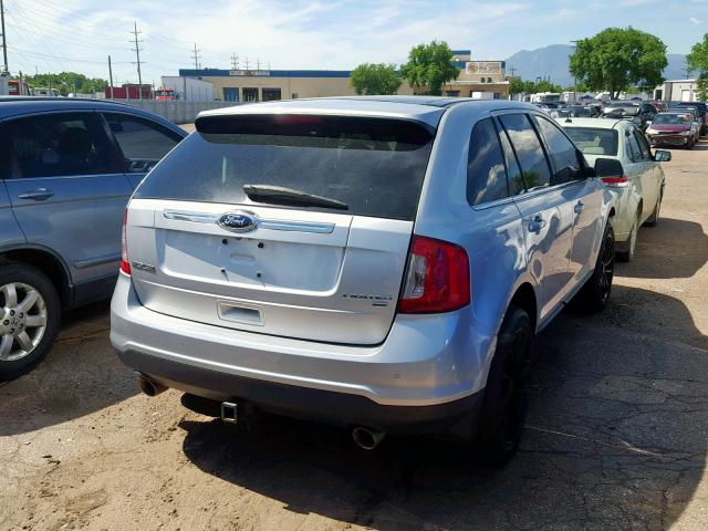 2FMDK4KC9DBE38722 - 2013 FORD EDGE LIMIT SILVER photo 4