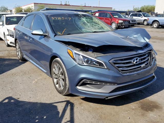 5NPE34AFXHH501094 - 2017 HYUNDAI SONATA SPO BLUE photo 1