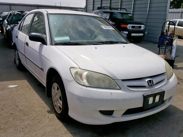 2HGES16385H608733 - 2005 HONDA CIVIC DX V WHITE photo 1