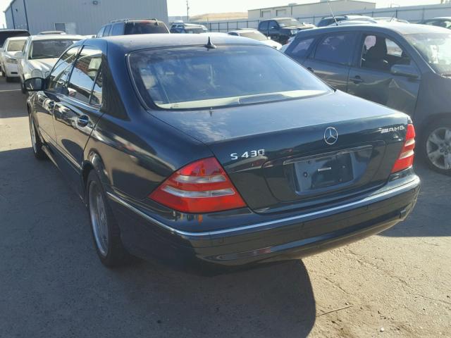 WDBNG70J12A289470 - 2002 MERCEDES-BENZ S 430 GREEN photo 3