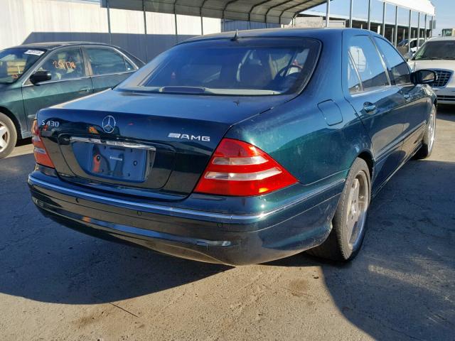 WDBNG70J12A289470 - 2002 MERCEDES-BENZ S 430 GREEN photo 4