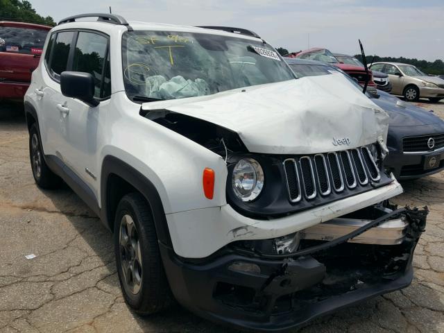 ZACCJAAT1GPD67485 - 2016 JEEP RENEGADE S WHITE photo 1