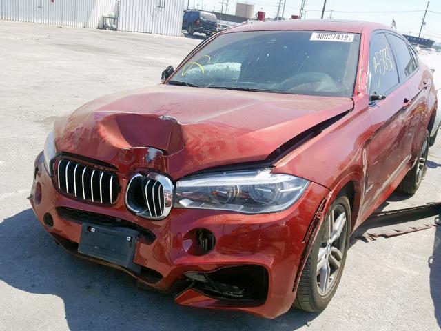 5UXKU6C50G0R33848 - 2016 BMW X6 XDRIVE5 RED photo 2