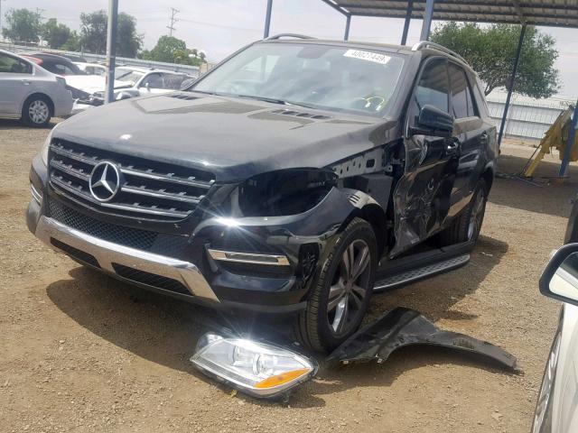 4JGDA5JBXDA242785 - 2013 MERCEDES-BENZ ML 350 BLACK photo 2