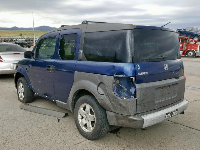 5J6YH28533L007612 - 2003 HONDA ELEMENT EX BLUE photo 3