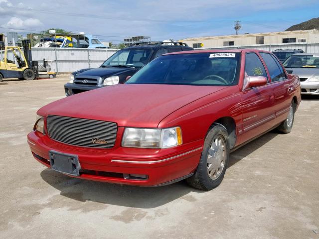 1G6KF5497WU727203 - 1998 CADILLAC DEVILLE CO RED photo 2